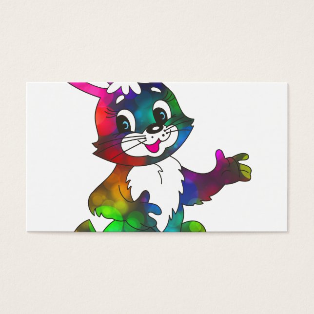 psychedelische esster bunny visitekaartjes (Voorkant)