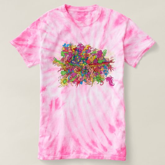 Psychedelische explosie t-shirt (Design voorkant)