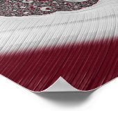 Psychedelische Fantasy Gestreepte Magenta Witte Sp Poster (Hoek)