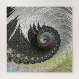 Psychedelische Fantasy Spiral Groovy Fractal Art Legpuzzel