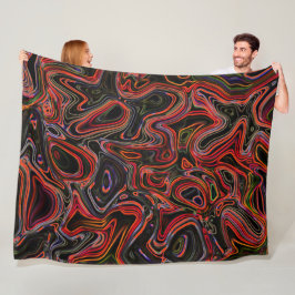 Psychedelische Farbwirbel - Kuschelige Decke Fleece Deken