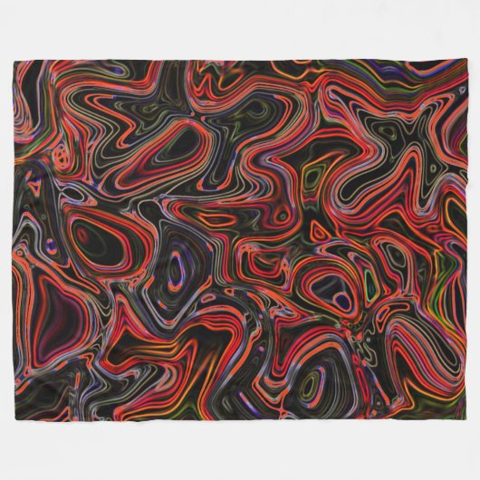Psychedelische Farbwirbel - Kuschelige Decke Fleece Deken (Voorkant (Horizontaal))