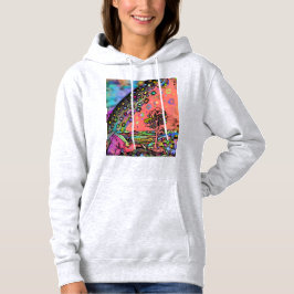 Psychedelische Flammarion Gravure Trippy Regenboog Hoodie