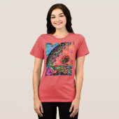 Psychedelische Flammarion Gravure Trippy Regenboog Tri-Blend Shirt (Voorkant volledig)