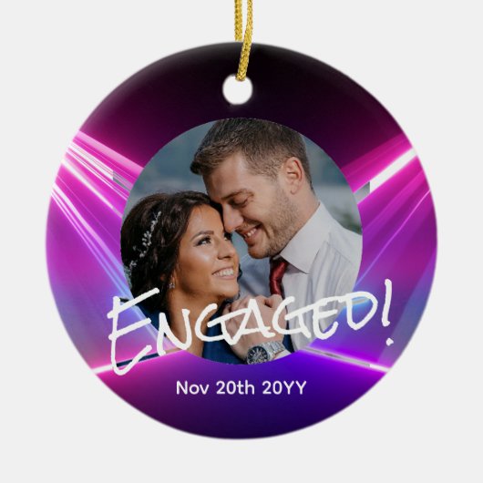 Psychedelische FOTO Kerst Decoratie Neon Modern (Voorkant)