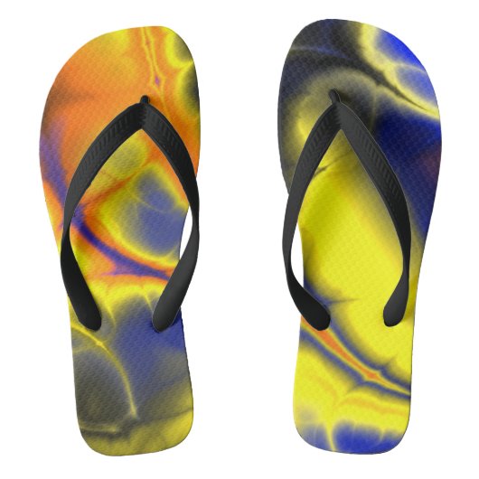 Psychedelische Fractal Flip Flops uit de jaren 60 (Voetbed)