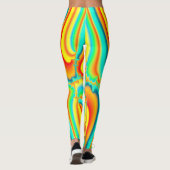 Psychedelische fractal kleurrijke custom leggings (Achterkant)