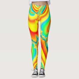 Psychedelische fractal kleurrijke custom leggings