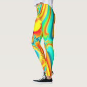 Psychedelische fractal kleurrijke custom leggings (Links)