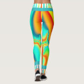 Psychedelische fractal kleurrijke modern leggings (Achterkant)
