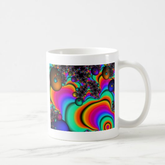 psychedelische fractal kunst koffiemok (Rechts)