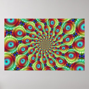 Psychedelische Fractale Kunst Poster