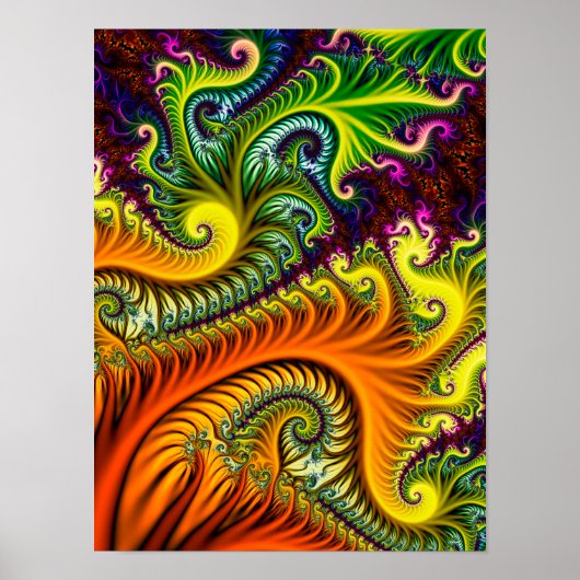 Psychedelische Fractale Kunst Poster (Voorkant)