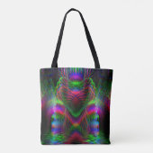 Psychedelische fractale liefde tote bag (Achterkant)