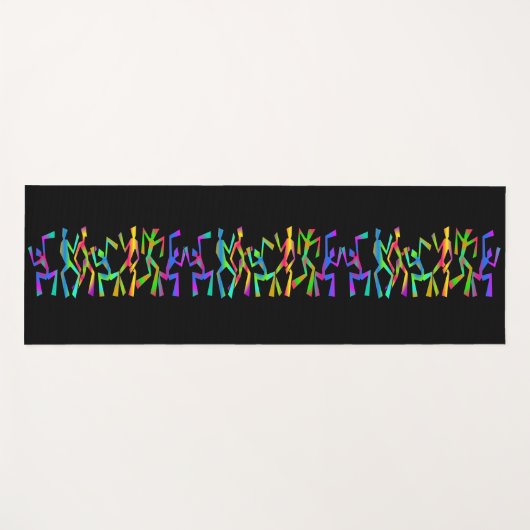 Psychedelische Funky Dancers Yoga Mat (Voorkant (horizontaal))