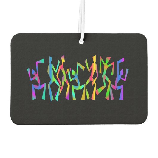 Psychedelische funky dansers luchtverfrisser (Achterkant)