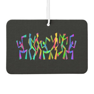 Psychedelische funky dansers luchtverfrisser