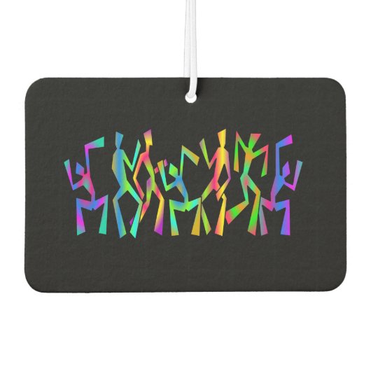 Psychedelische funky dansers luchtverfrisser (Voorkant)