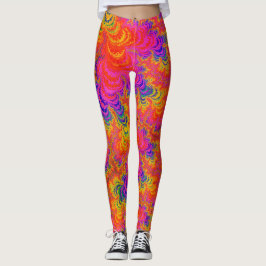 Psychedelische Funky Hippie Boho Neon Regenboog Fr Leggings