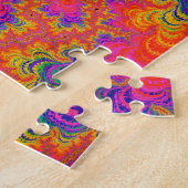 Psychedelische Funky Hippie Boho Neon Regenboog Fr Legpuzzel (Zijkant)