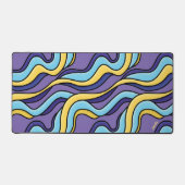 Psychedelische Funky Kleurrijke Golven Retro Moder Bureaumat (Voorkant)