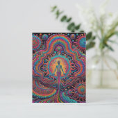 Psychedelische Geboorte Kunst Briefkaart (Staand voorkant)