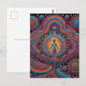 Psychedelische Geboorte Kunst Briefkaart (Voorkant / Achterkant)