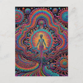 Psychedelische Geboorte Kunst Briefkaart