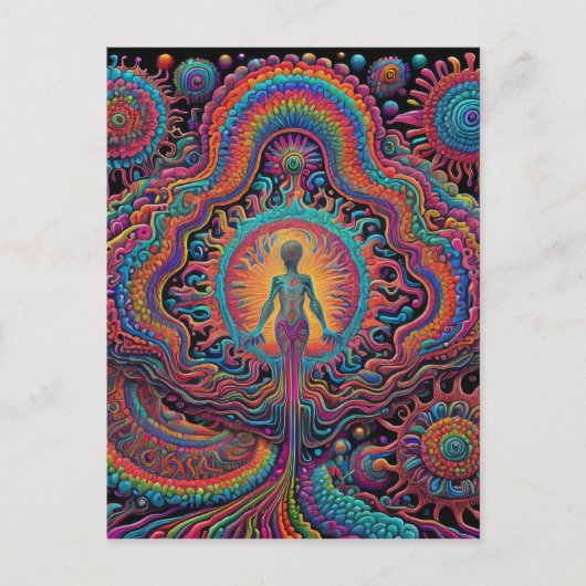 Psychedelische Geboorte Kunst Briefkaart (Voorkant)