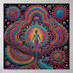 Psychedelische Geboorte Kunst Poster