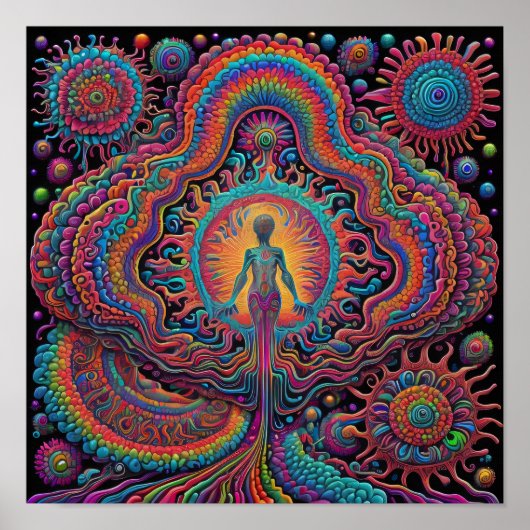 Psychedelische Geboorte Kunst Poster (Voorkant)
