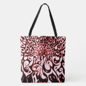 Psychedelische Geest - Zwart Wit en Rood Tote Bag (Voorkant)