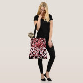 Psychedelische Geest - Zwart Wit en Rood Tote Bag (Op model)