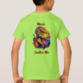 Psychedelische geluidsgolven – Abstract kleurenspe T-shirt (Achterkant)