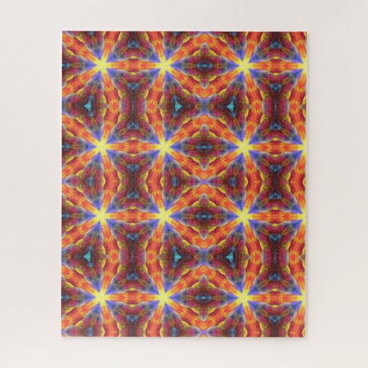 Psychedelische geometrische 520-stukpuzzel legpuzzel (Verticaal)