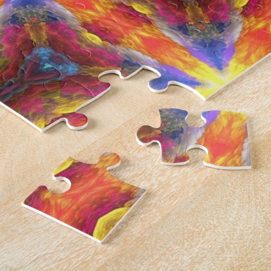 Psychedelische geometrische 520-stukpuzzel legpuzzel (Zijkant)