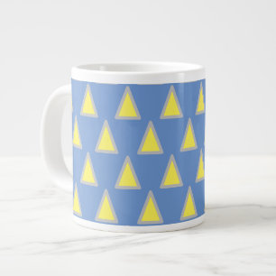 Psychedelische Geometrische Rechthoek Patroon Kuns Grote Koffiekop