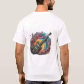 Psychedelische gitaarvibes t-shirt (Achterkant)