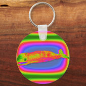 psychedelische glimlachende walvis sleutelhanger (Voorkant)