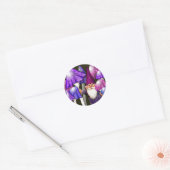 Psychedelische Gnoom met Paddenstoelen Ronde Sticker (Envelop)
