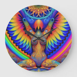 Psychedelische Godin Kleurrijk Grote Klok