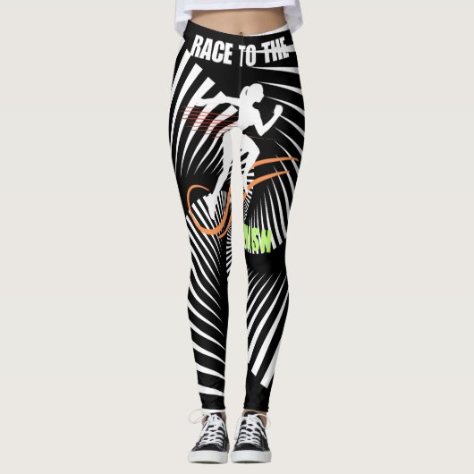 Psychedelische golf essence leggings (Voorkant)