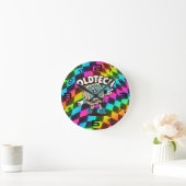 Psychedelische Golven Optische Illusie Klok (Huis)