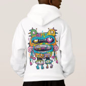 Psychedelische Graffiti Monster Hoodie (Achterkant)