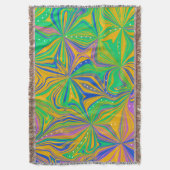 Psychedelische groene mix abstract kleurrijk deken (Voorkant Verticaal)