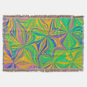 Psychedelische groene mix abstract kleurrijk deken