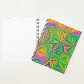 Psychedelische groene mix abstract kleurrijk planner (Display)