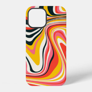 Psychedelische groovy achtergrond. Kleurrijke abst iPhone 12 Hoesje