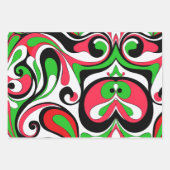 Psychedelische Groovy Christmas Swirls Inpakpapier Vel (Voorkant)