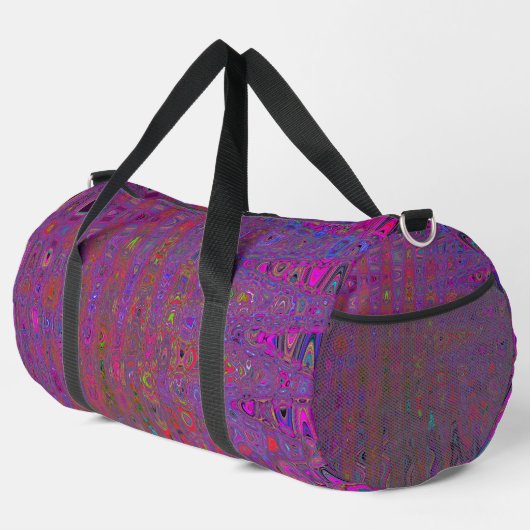Psychedelische Groovy Magenta Retro Atoomgolven Plunjezak (Rechterhoek)